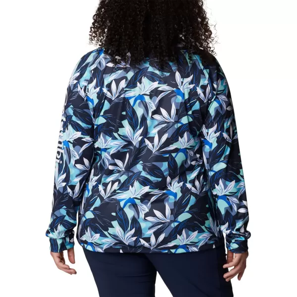 Columbia Womens Super Tidal Tee Long SleeveAtoll Hidden Paradise