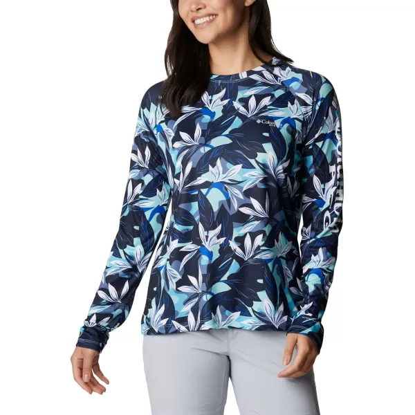 Columbia Womens Super Tidal Tee Long SleeveAtoll Hidden Paradise