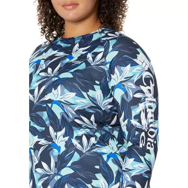 Columbia Womens Super Tidal Tee Long SleeveAtoll Hidden Paradise