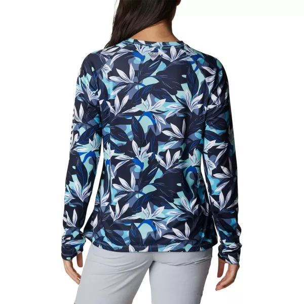 Columbia Womens Super Tidal Tee Long SleeveAtoll Hidden Paradise