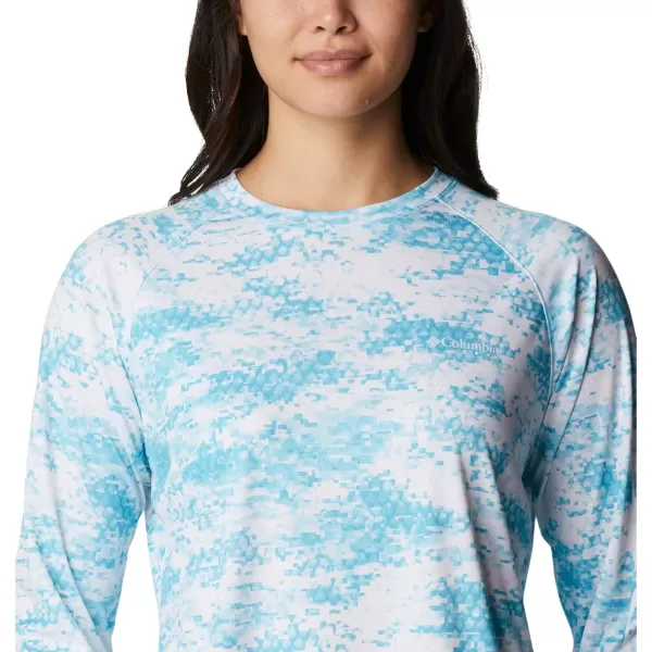 Columbia Womens Super Tidal Tee Long SleeveAtoll Pfg Camo Print