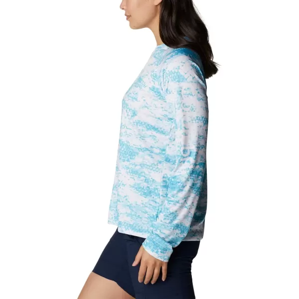 Columbia Womens Super Tidal Tee Long SleeveAtoll Pfg Camo Print