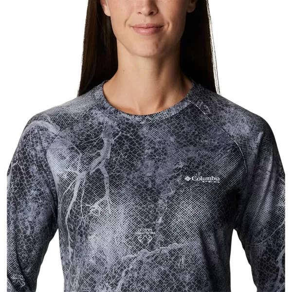 Columbia Womens Super Tidal Tee Long SleeveBlack Realtree Mako