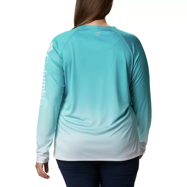 Columbia Womens Super Tidal Tee Long SleeveClear Water Gradient