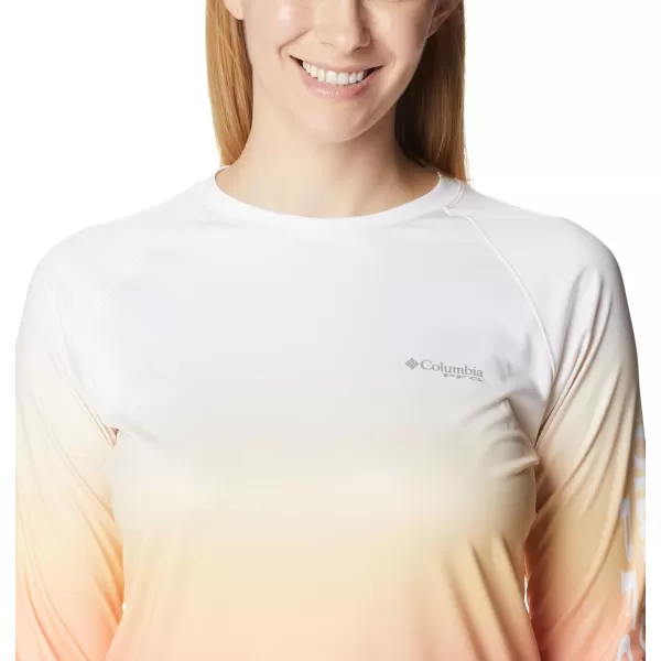 Columbia Womens Super Tidal Tee Long SleeveCocoa Butter  Pfg Gradient