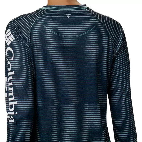 Columbia Womens Super Tidal Tee Long SleeveDolphin Wild Stripes Print