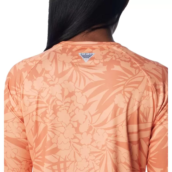 Columbia Womens Super Tidal Tee Long SleeveDusty Orange Tropictones