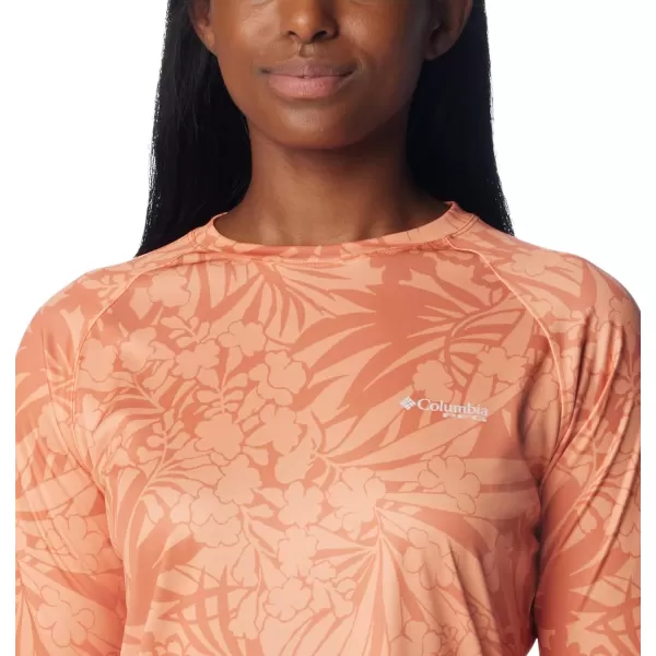 Columbia Womens Super Tidal Tee Long SleeveDusty Orange Tropictones