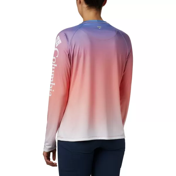 Columbia Womens Super Tidal Tee Long SleeveLychee Gradient