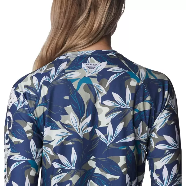 Columbia Womens Super Tidal Tee Long SleeveSafari Hidden Paradise