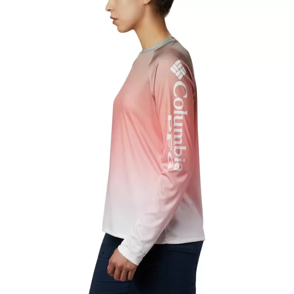 Columbia Womens Super Tidal Tee Long SleeveTiki Pink Gradient