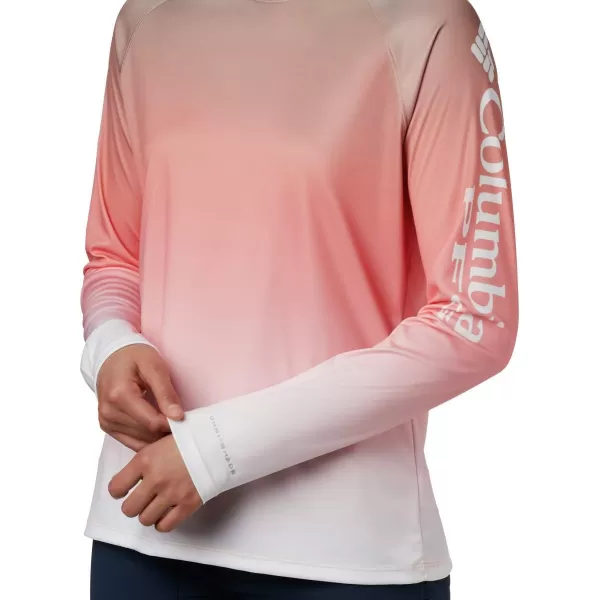 Columbia Womens Super Tidal Tee Long SleeveTiki Pink Gradient