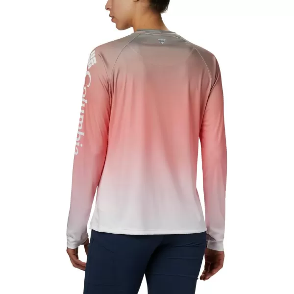 Columbia Womens Super Tidal Tee Long SleeveTiki Pink Gradient