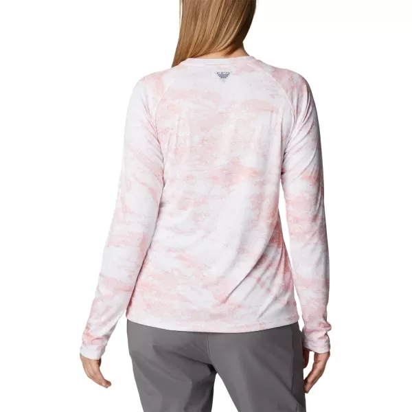 Columbia Womens Super Tidal Tee Long SleeveTiki Pink Pfg Camo Print