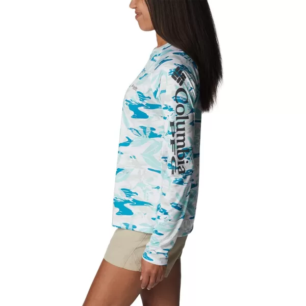 Columbia Womens Super Tidal Tee Long SleeveWhite Shorebreak