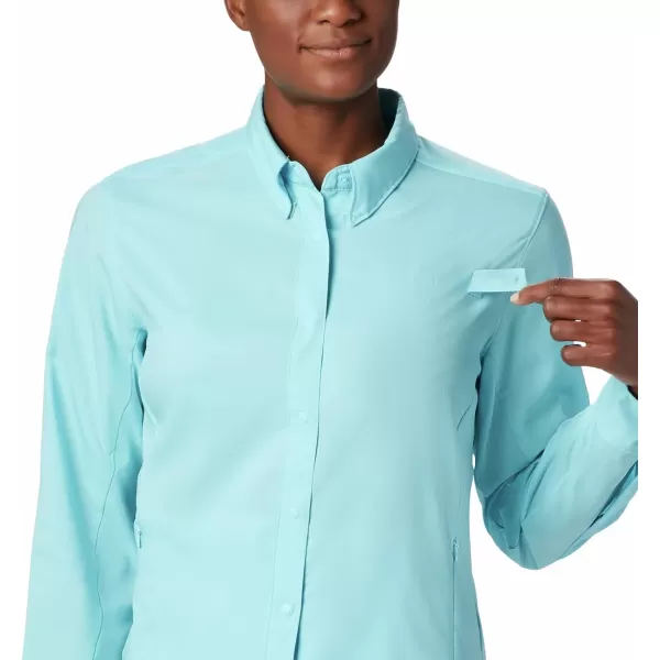 Columbia Womens Tamiami Ii Long Sleeve ShirtClear Blue