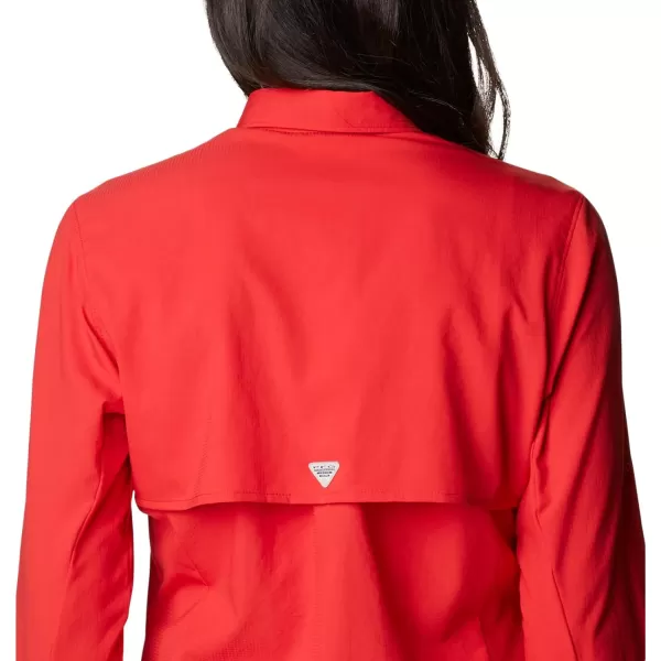 Columbia Womens Tamiami Ii Long Sleeve ShirtRed Spark