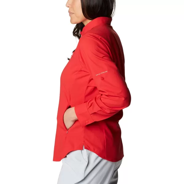 Columbia Womens Tamiami Ii Long Sleeve ShirtRed Spark