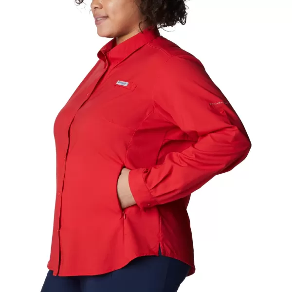 Columbia Womens Tamiami Ii Long Sleeve ShirtRed Spark