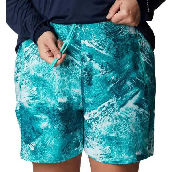 Columbia Womens Tidal Ii ShortElectric Turquoise Realtree Horizon