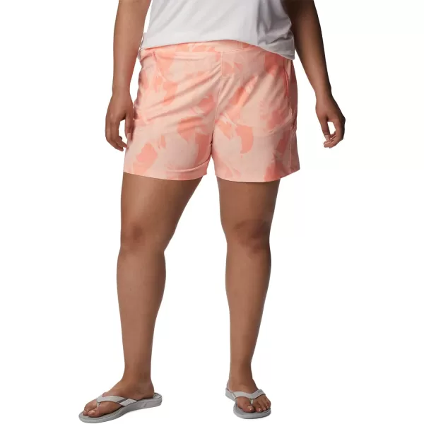 Columbia Womens Tidal Ii ShortTiki PinkAuroras Print