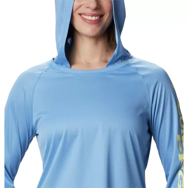 Columbia Womens Tidal Tee Heather HoodieAzure Blue HeatherSunnyside Logo