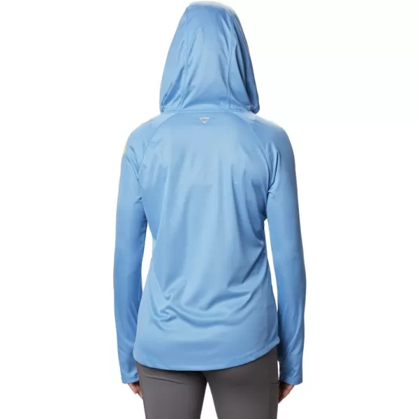 Columbia Womens Tidal Tee Heather HoodieAzure Blue HeatherSunnyside Logo