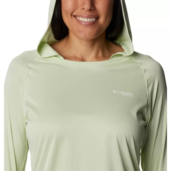 Columbia Womens Tidal Tee Heather HoodieLight Lime HeatherWhite Logo