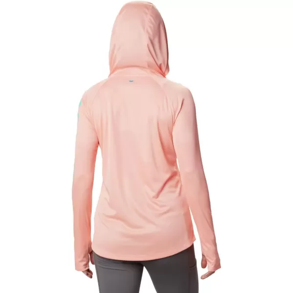 Columbia Womens Tidal Tee Heather HoodieTiki Pink HeatherDolphin Logo