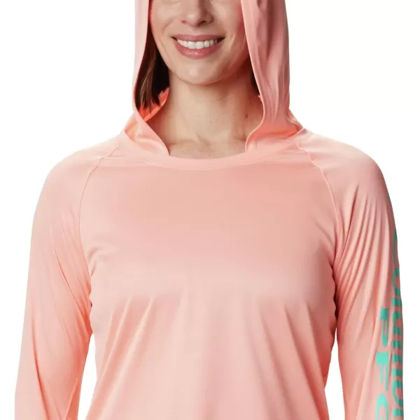 Columbia Womens Tidal Tee Heather HoodieTiki Pink HeatherDolphin Logo