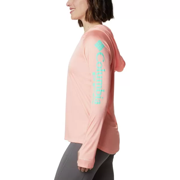 Columbia Womens Tidal Tee Heather HoodieTiki Pink HeatherDolphin Logo