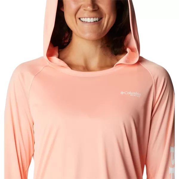 Columbia Womens Tidal Tee Heather HoodieTiki Pink HeatherWhite Logo