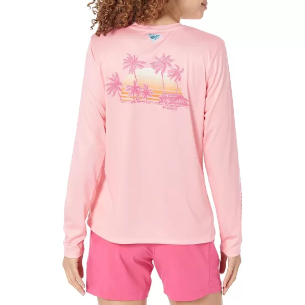 Columbia Womens Tidal Tee PFG Palapa Palms Long SleevePink PopPalapa Palms