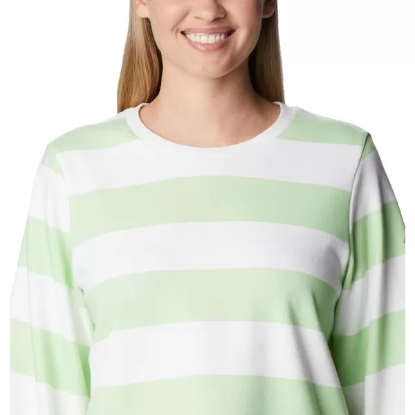 Columbia Womens Trek Seasonal Ft Graphic CrewKey WestRugby Stripe