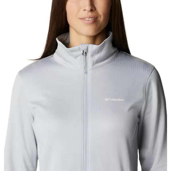 Columbia Womens W Park View Grid Fleece Full ZipCirrus GreyHeather