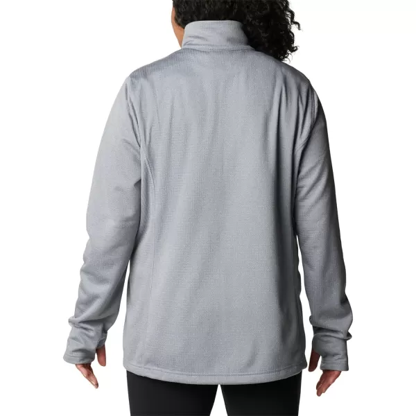 Columbia Womens W Park View Grid Fleece Full ZipCirrus GreyHeather