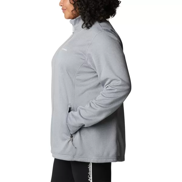 Columbia Womens W Park View Grid Fleece Full ZipCirrus GreyHeather