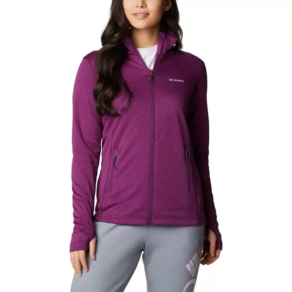 Columbia Womens W Park View Grid Fleece Full ZipPlum Heather