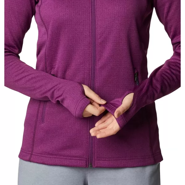 Columbia Womens W Park View Grid Fleece Full ZipPlum Heather