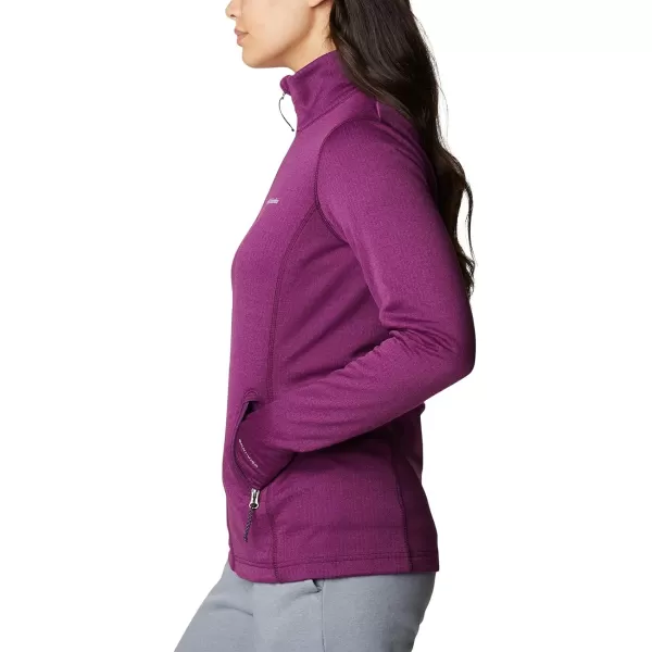 Columbia Womens W Park View Grid Fleece Full ZipPlum Heather