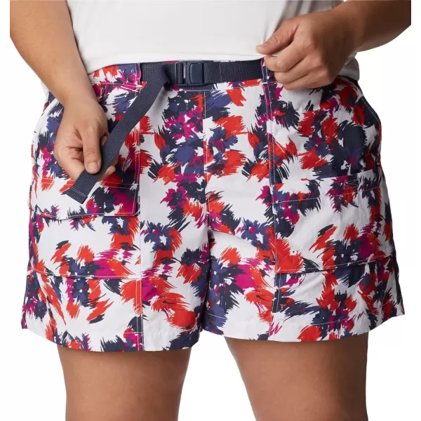 Columbia Womens W Summerdry Cargo ShortWhite Typhoon Blooms Multi