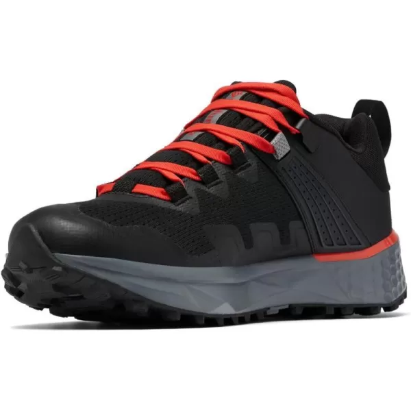 Columbia Mens Facet 75 Outdry Hiking ShoeBlackFiery Red