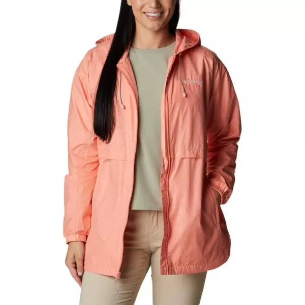 Columbia Womens Auroras Wake Iii JacketCoral Reef Leafy Lines Emboss