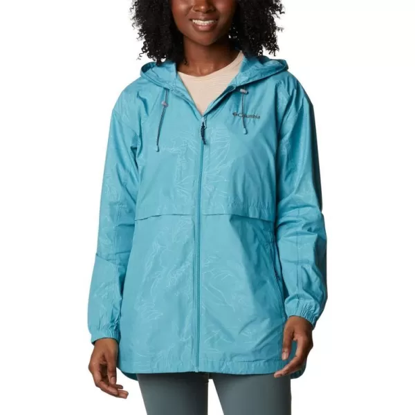 Columbia Womens Auroras Wake Iii JacketSea Wave Leafy Lines Emboss