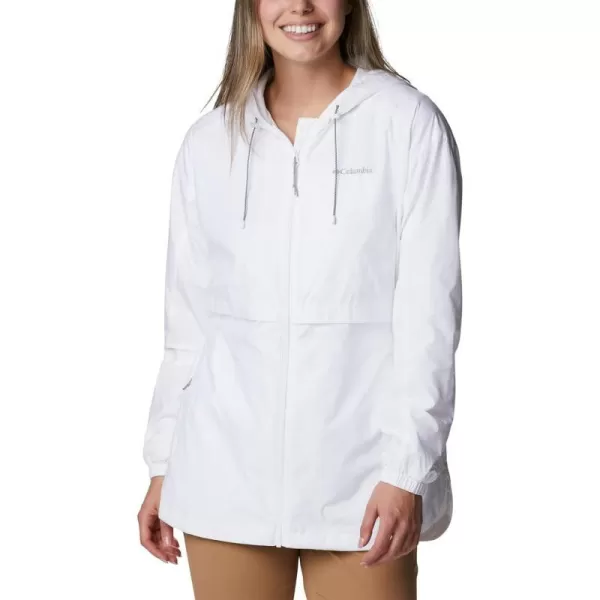 Columbia Womens Auroras Wake Iii JacketWhite Leafy Line Emboss