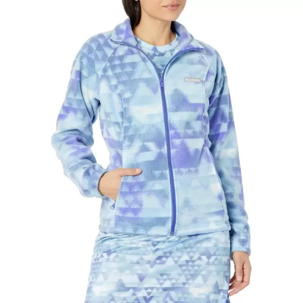 Columbia Womens Benton Springs Printed Full ZipPurple LotusDistant Peaks