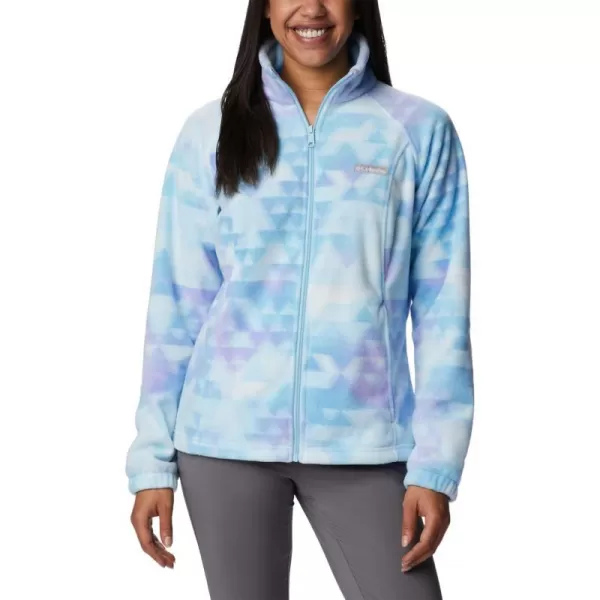 Columbia Womens Benton Springs Printed Full ZipSpring BlueDistant Peaks