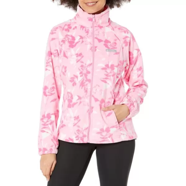 Columbia Womens Benton Springs Printed Full ZipWild RosePop Flora Tonal