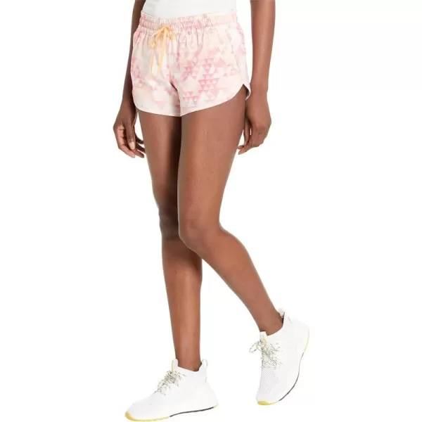 Columbia Womens Bogata Bay Stretch Printed ShortPeach BlossomDistant Peaks