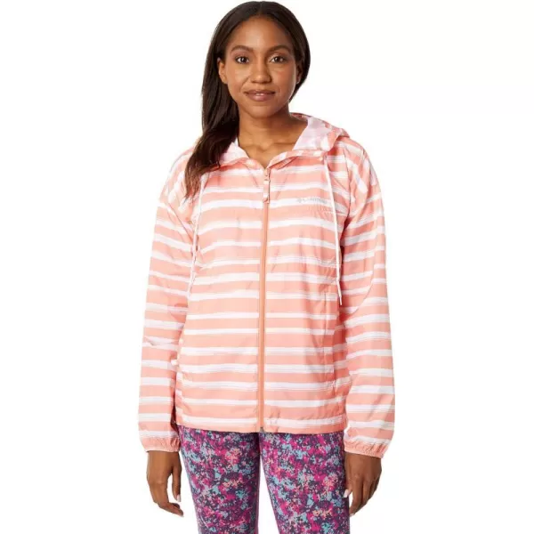 Columbia Womens Flash Challenger Novelty WindbreakerCoral Reef Brush Stripe Print